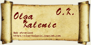Olga Kalenić vizit kartica